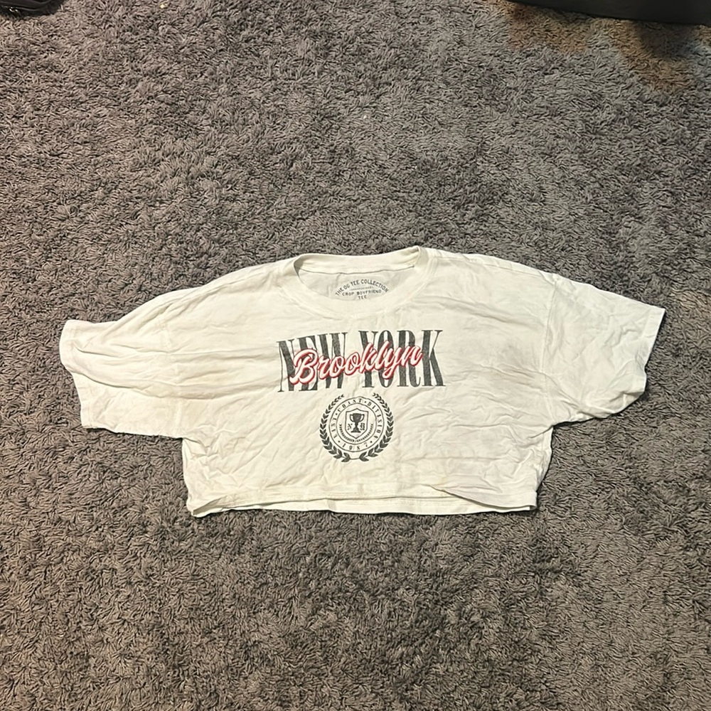 White Cropped T-Shirt